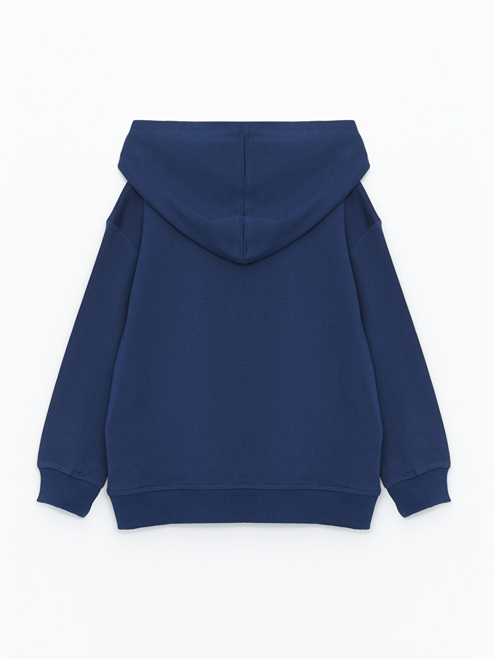 Lacivert Kapüşonlu Erkek Çocuk Fermuarlı Sweatshirt-1