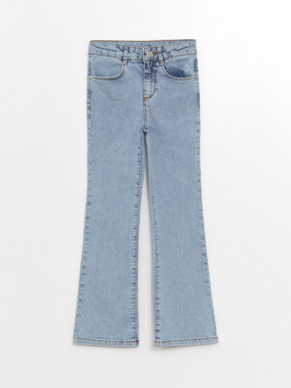 Girl's Jean Trousers with Adjustable Elastic Waist