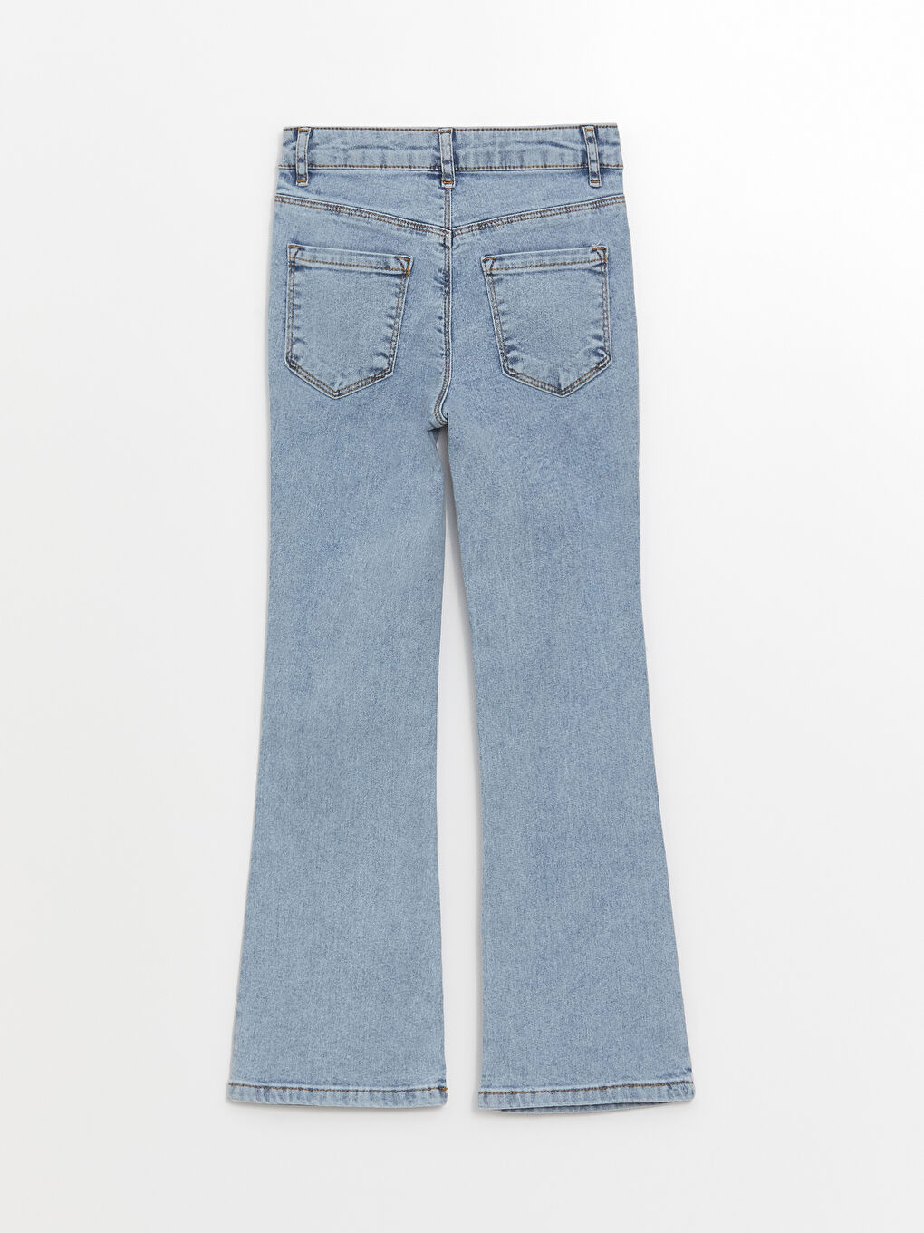 Girl's Jean Trousers with Adjustable Elastic Waist-1