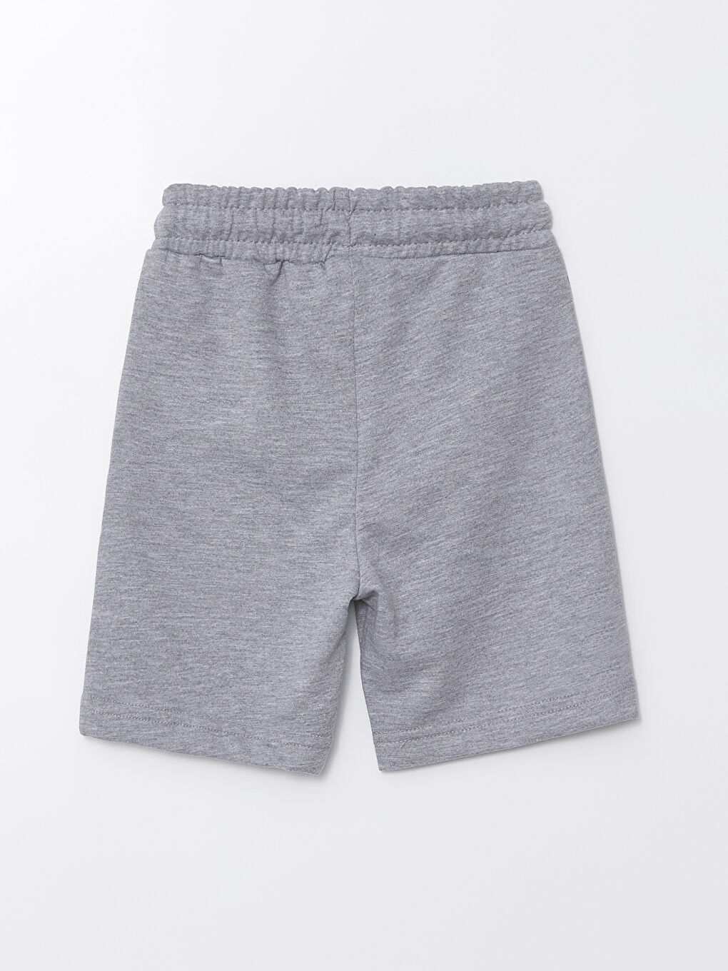 Gri Beli Lastikli Baskılı Erkek Bebek Şort-1