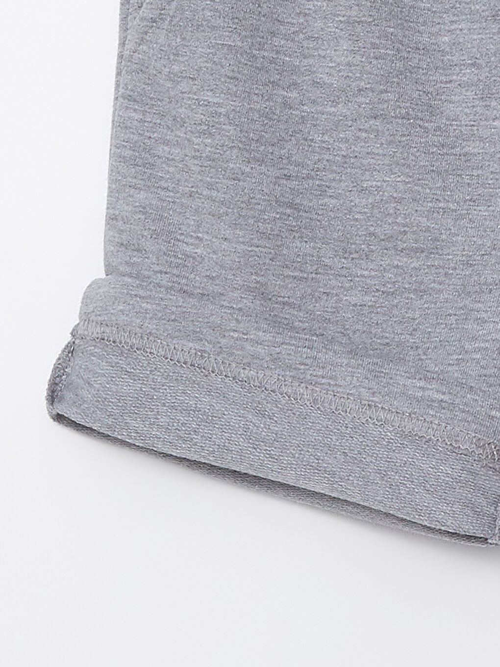 Gri Beli Lastikli Baskılı Erkek Bebek Şort-2