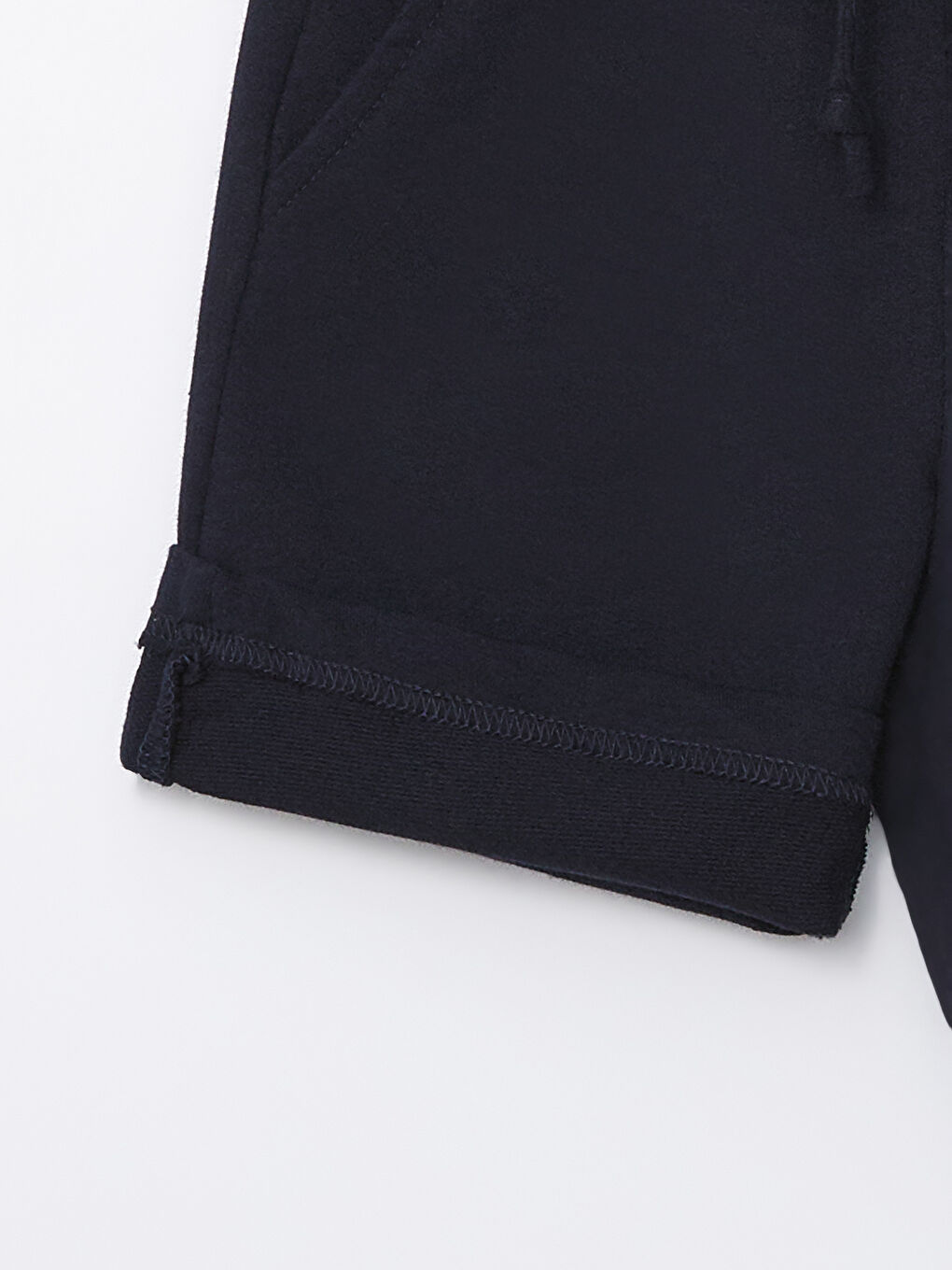 Lacivert Beli Lastikli Baskılı Erkek Bebek Şort-2