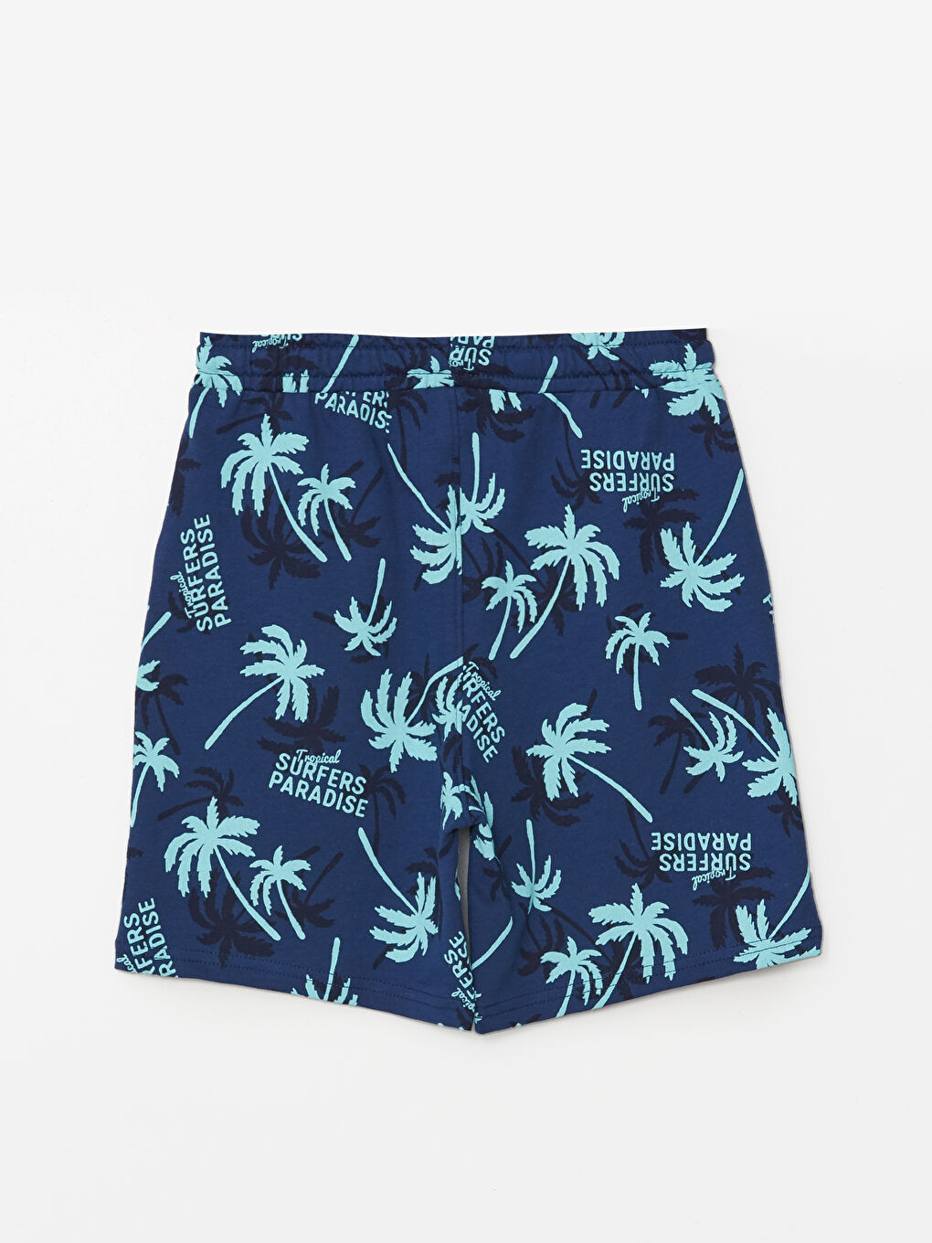 Lacivert Beli Lastikli Erkek Çocuk Şort-1