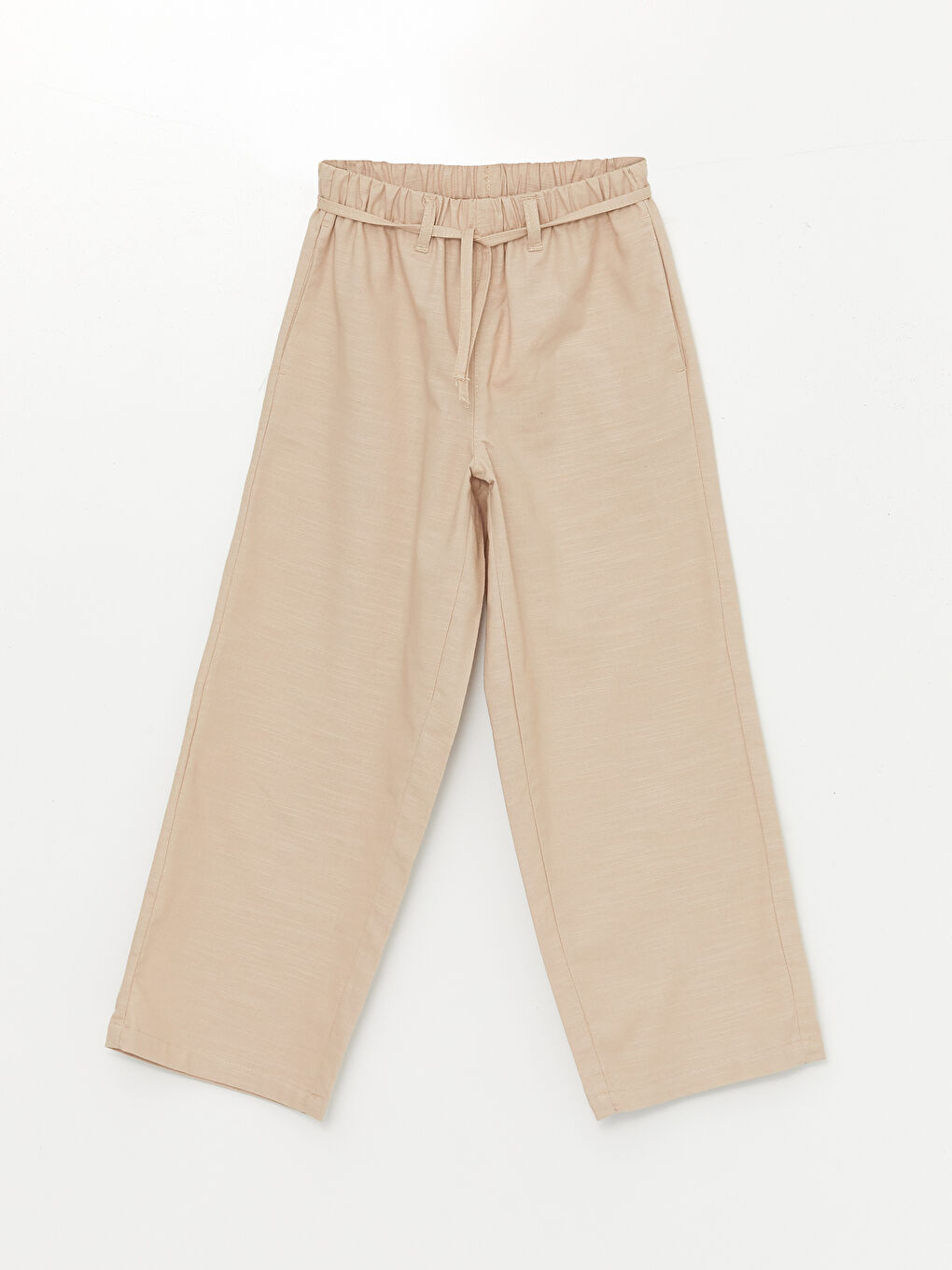 LC Waikiki Elasticated Waist Wideleg Girls' Trousers -S4LN00Z4-YJ2