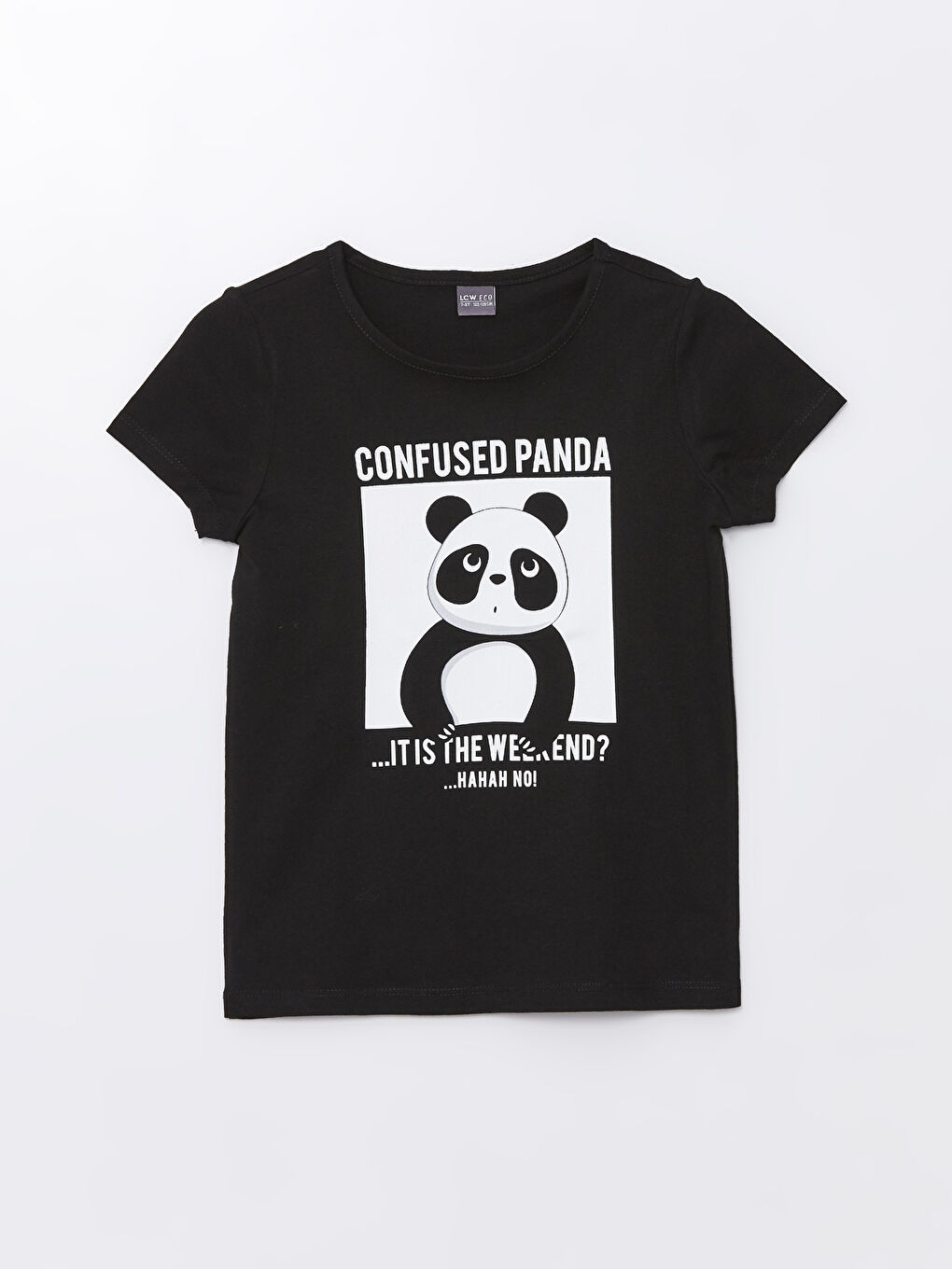 Crew Neck Printed Short Sleeve Girl T-shirt -S4LN17Z4-CVL