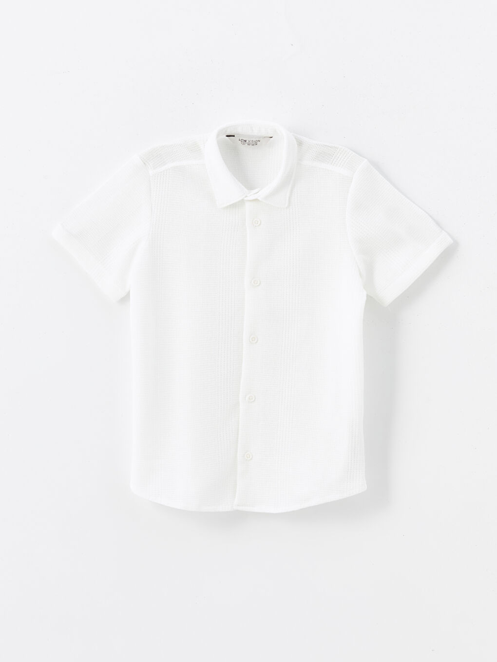 Short Sleeve Textured Boys' Shirt -S4LN38Z4-R9J