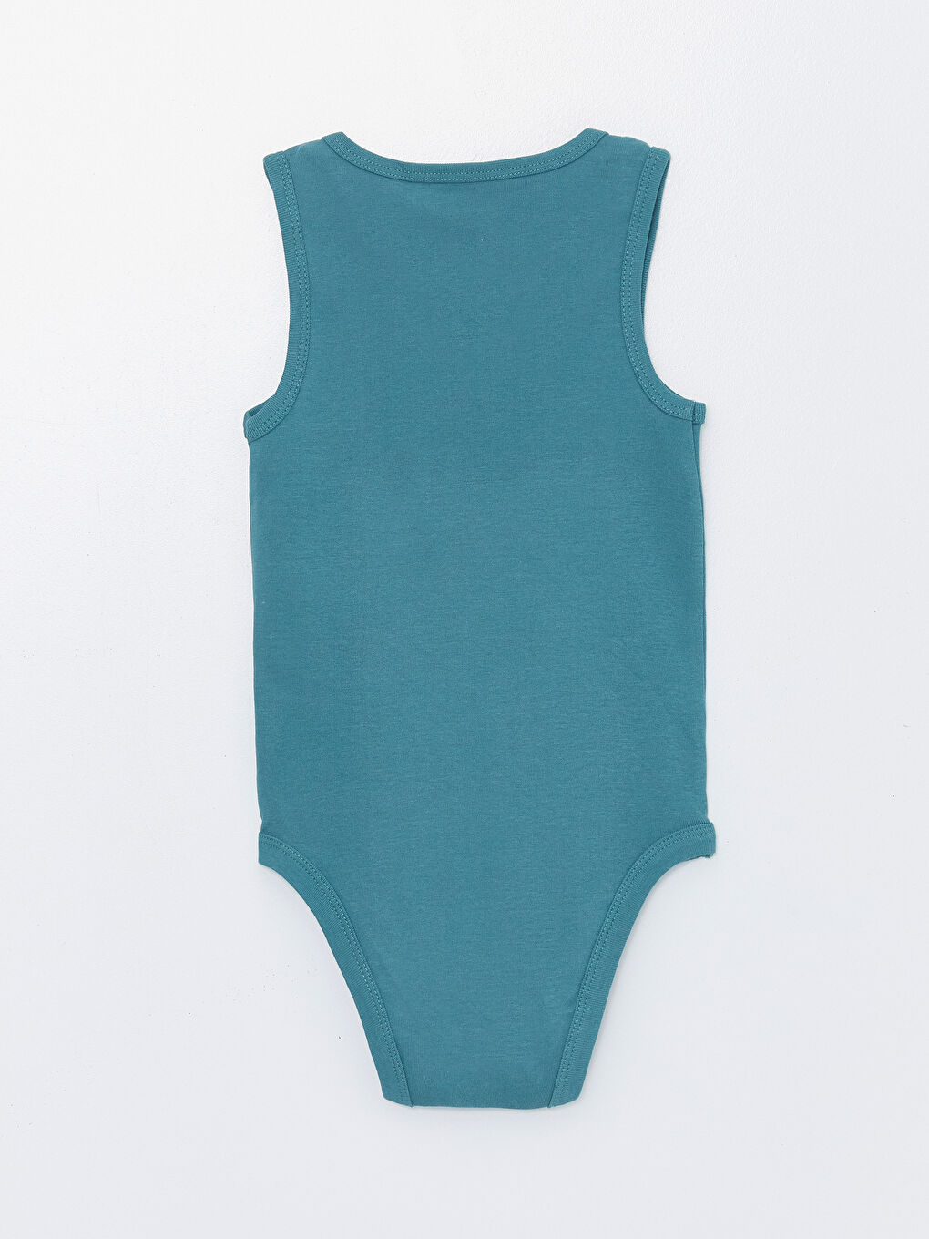 Turkuaz Bisiklet Yaka Kolsuz Erkek Bebek Çıtçıtlı Body-1