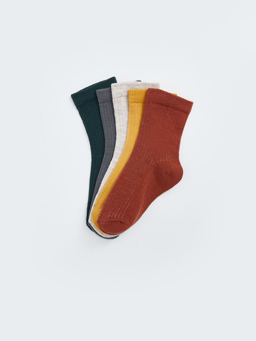 Kahverengi Basic Erkek Bebek Patik Çorap 5'li-1