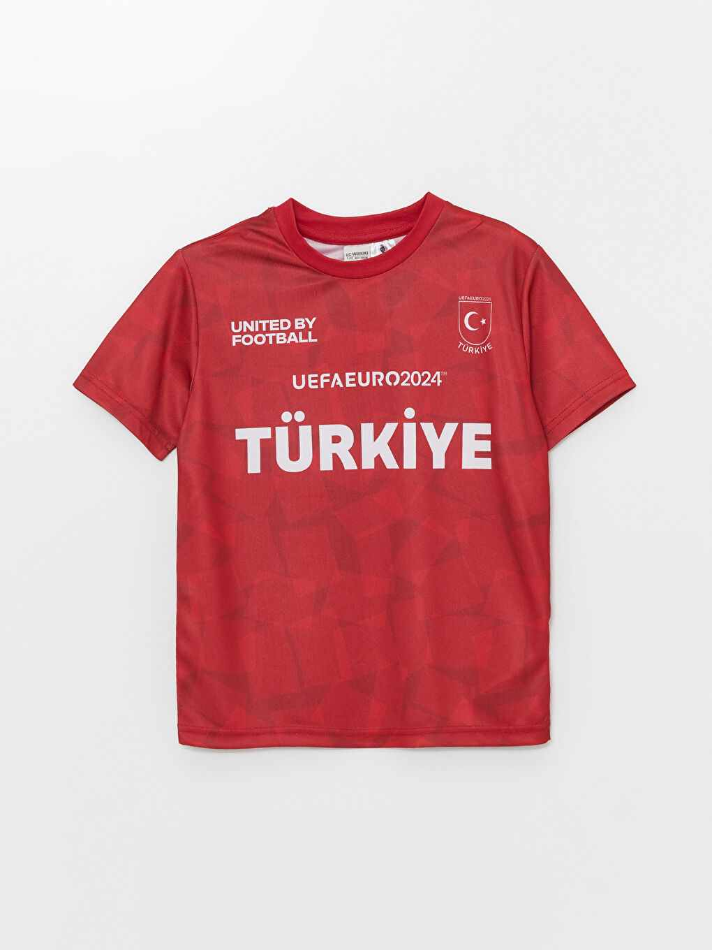Kırmızı Bisiklet Yaka Euro 2024 Türkiye Baskılı Erkek Çocuk Tişört ve Şort-1