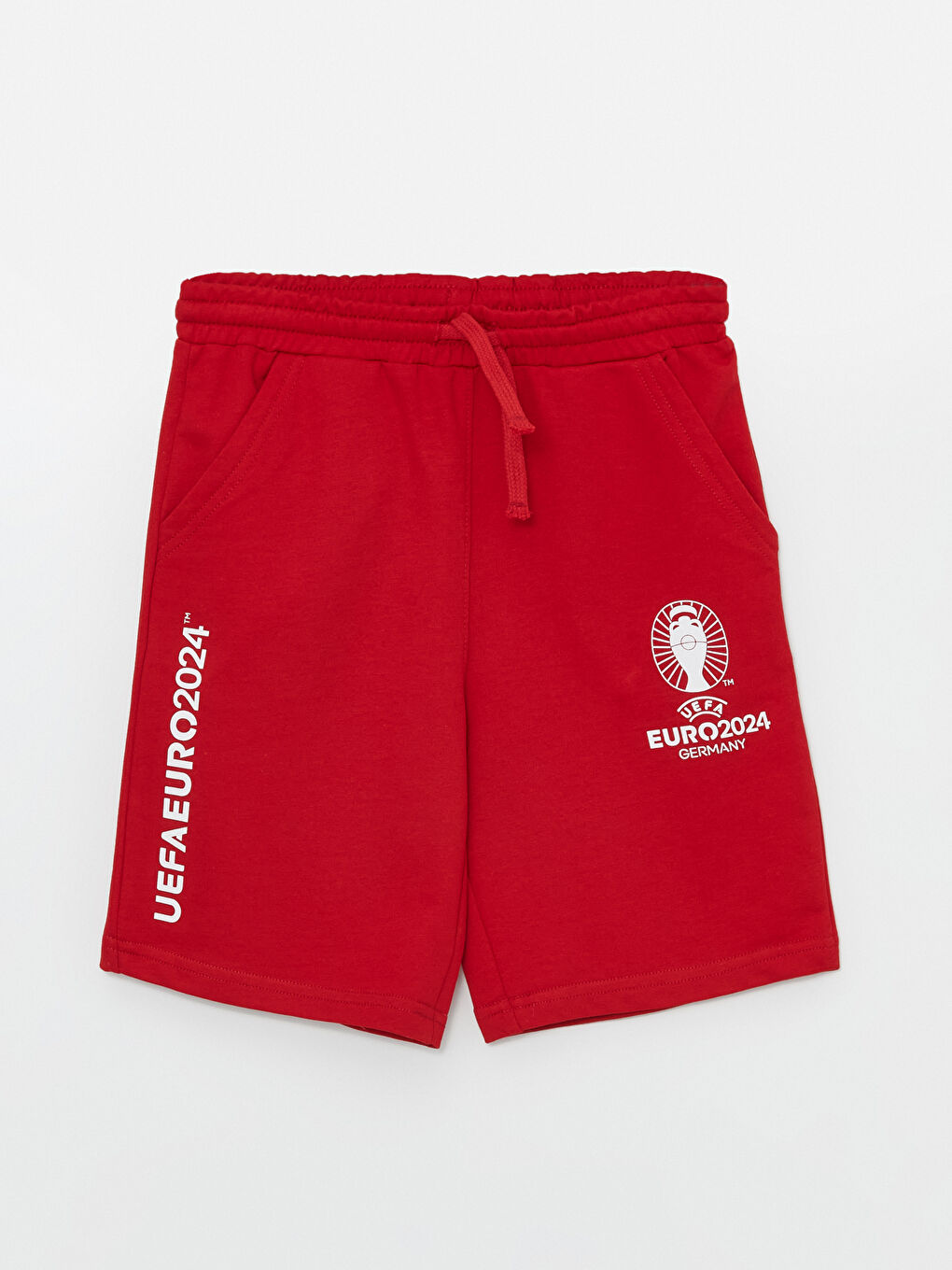 Kırmızı Bisiklet Yaka Euro 2024 Türkiye Baskılı Erkek Çocuk Tişört ve Şort-4