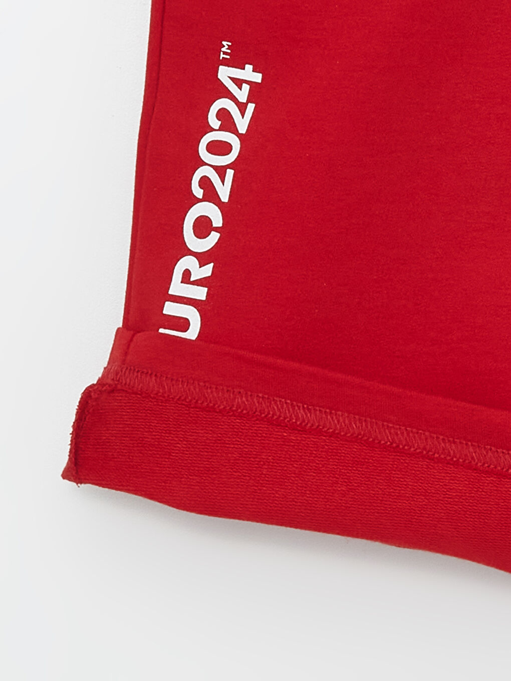 Kırmızı Bisiklet Yaka Euro 2024 Türkiye Baskılı Erkek Çocuk Tişört ve Şort-5