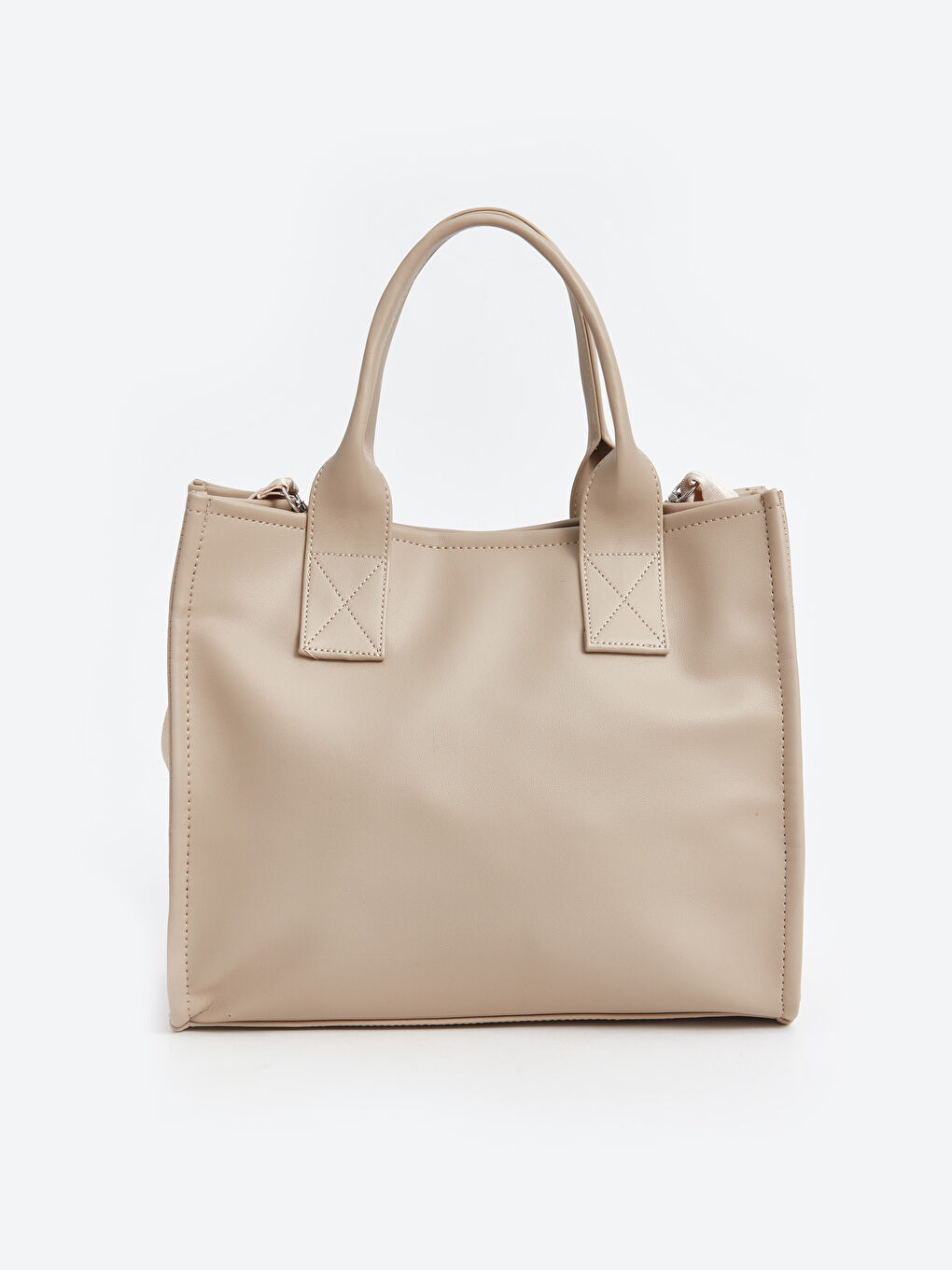 Bej Çok Bölmeli Kadın Kol Çantası-4