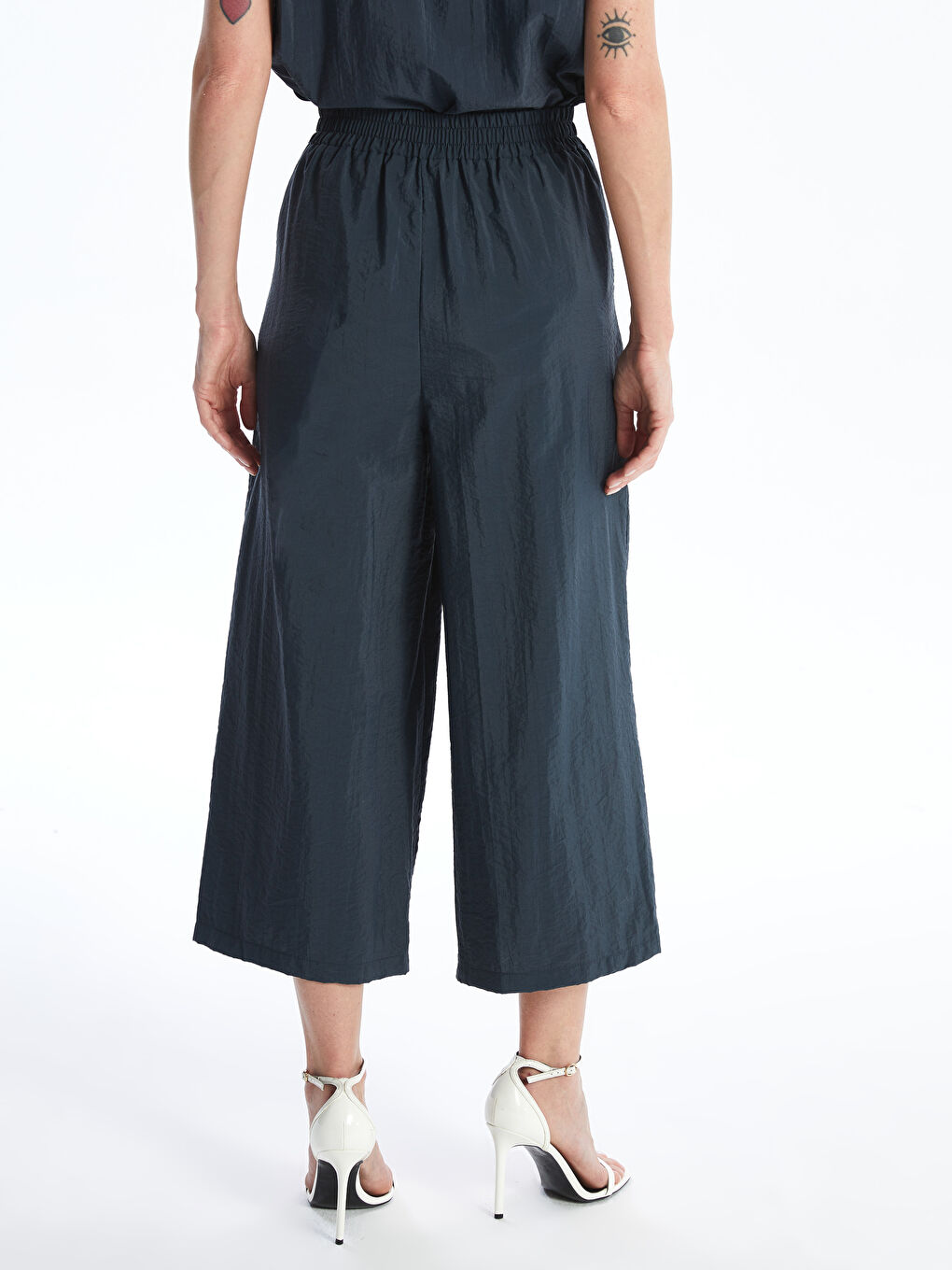 Elastic Waist Regular Bell-Bottoms Women's Trousers -S4LP53Z8-E1J