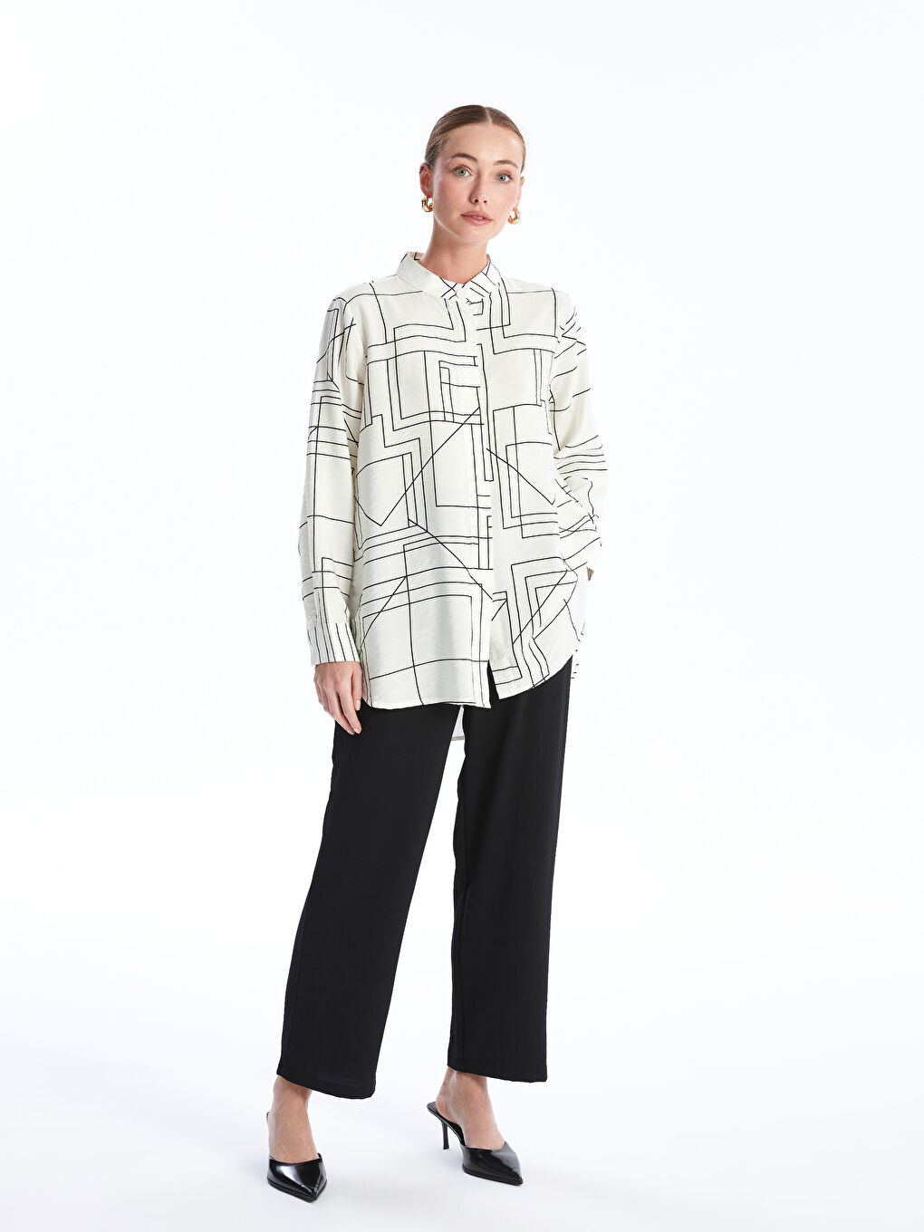 Elastic Waist Comfortable Fit Women's Trousers -S4LP55Z8-CVL