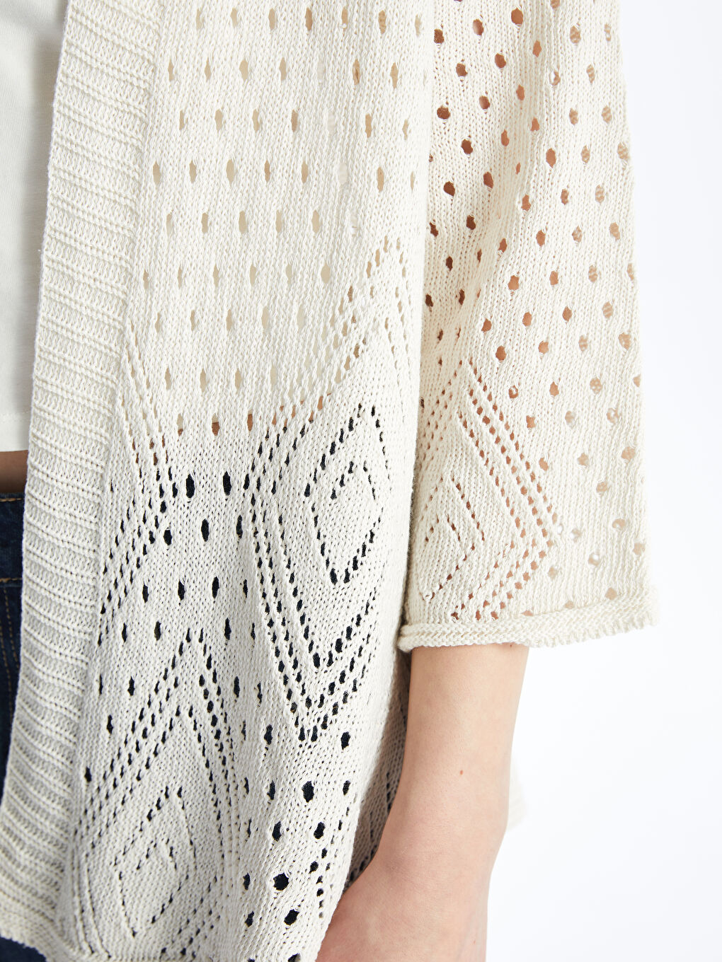 Bej Armürlü Kadın Hırka-3