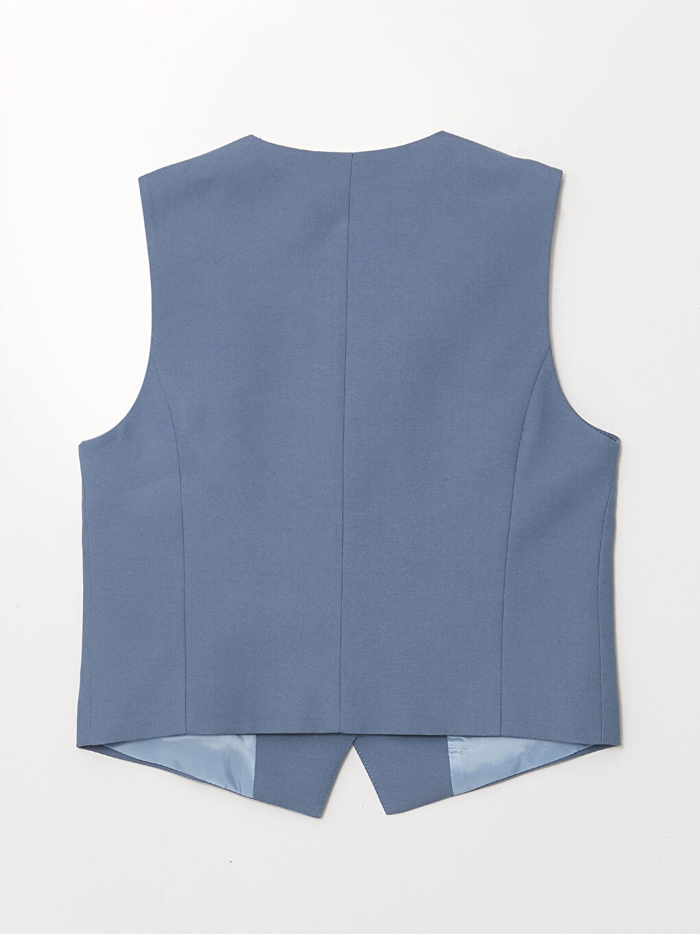V-Neck Plain Linen Blend Women's Classic Vest -S4LQ69Z8-KZZ