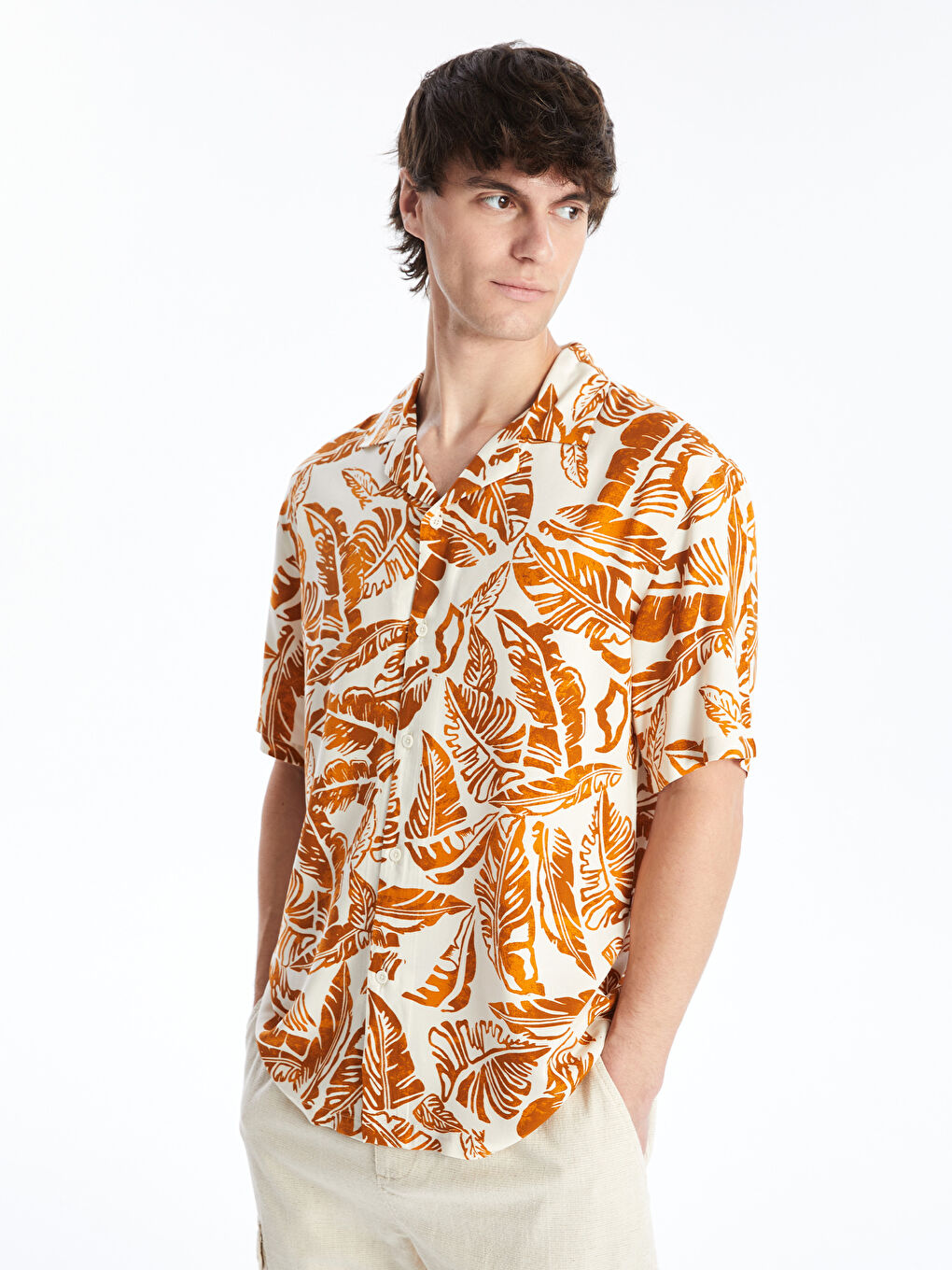 Cămașă Regular Fit Vâscoză pentru Bărbați