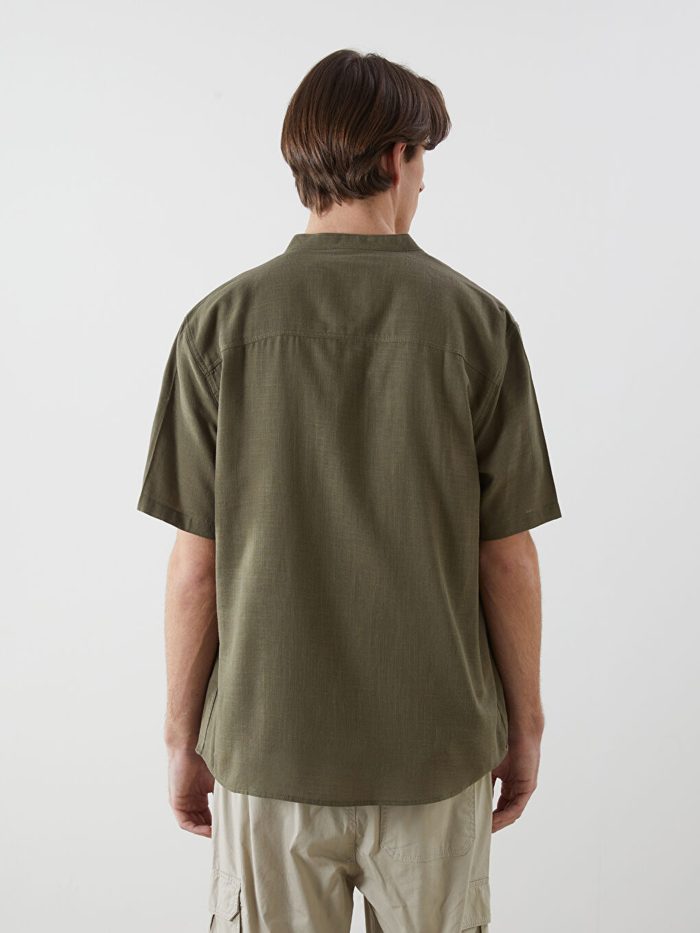 XSIDE Regular Fit Keten Görünümlü Erkek Gömlek -S4LQ94Z8-JYN