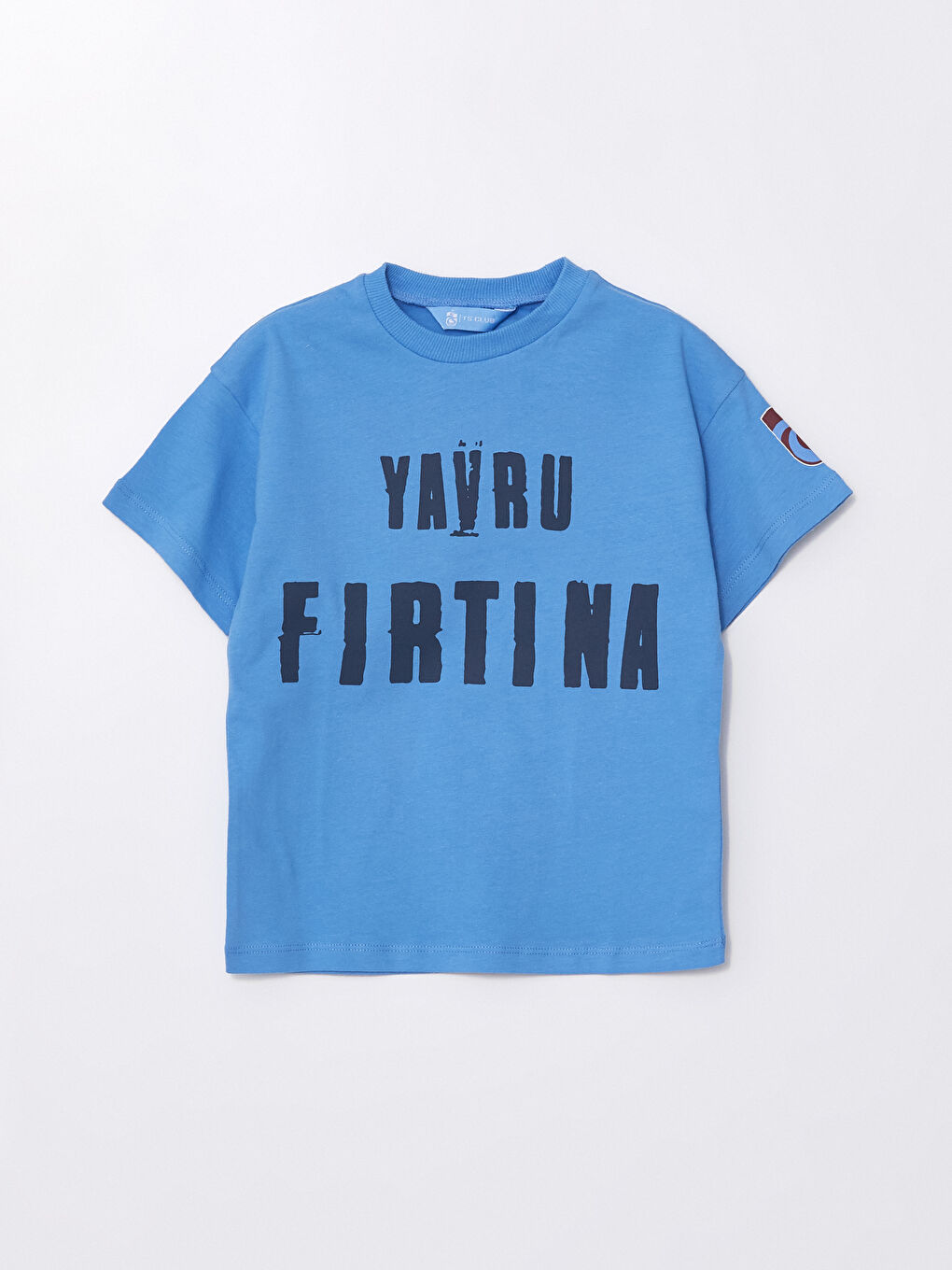 Mavi Bisiklet Yaka Kısa Kollu Baskılı Erkek Bebek Tişört