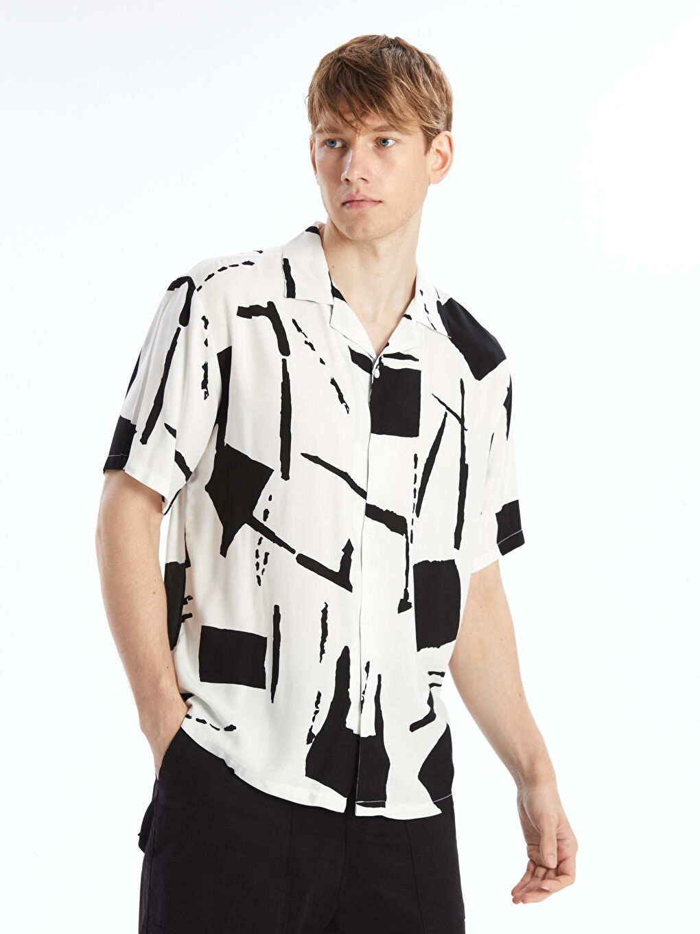 Рубашка Мужская Стандартного Кроя из Вискозы