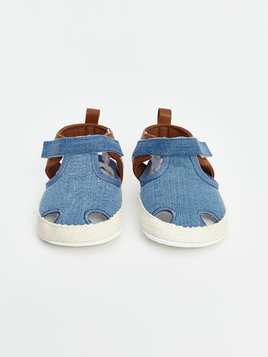 LCW STEPS Denim Mavi Cırt Cırtlı Erkek Bebek Yürüme Öncesi Sandalet - 2