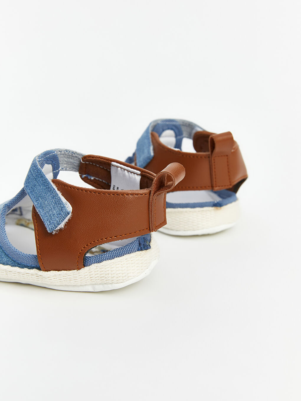 LCW STEPS Denim Mavi Cırt Cırtlı Erkek Bebek Yürüme Öncesi Sandalet - 3