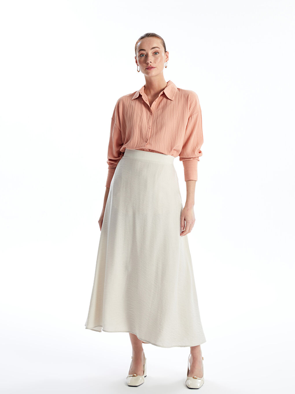 Women's Elastic Waist Regular Skirt -S4LT22Z8-FKQ