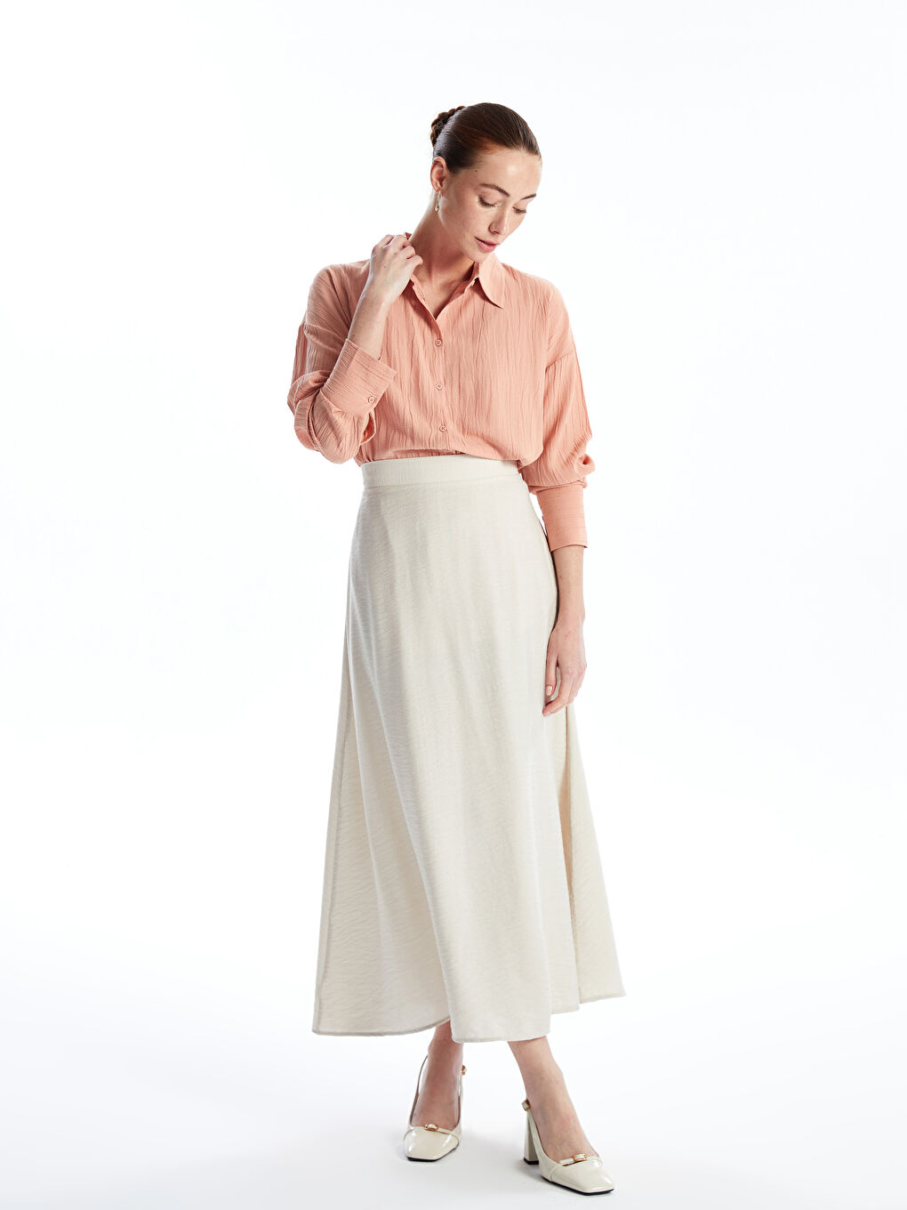 Women's Elastic Waist Regular Skirt -S4LT22Z8-FKQ