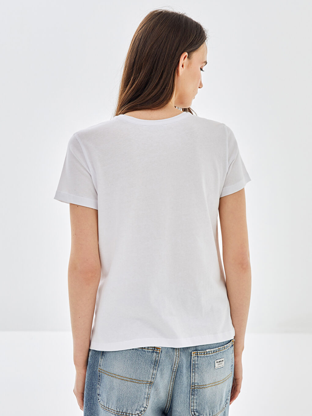 Siyah Bisiklet Yaka Çizgili Kısa Kollu Kadın Tişört 3'lü-2