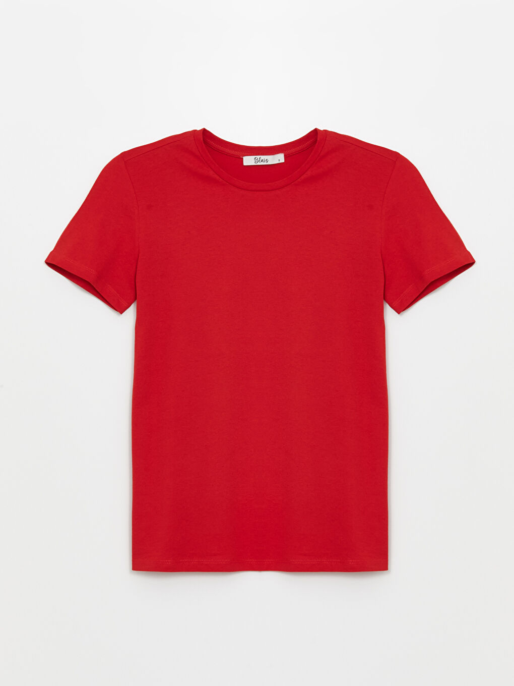 Karışık Bisiklet Yaka Düz Kısa Kollu Kadın Tişört 2'li-11