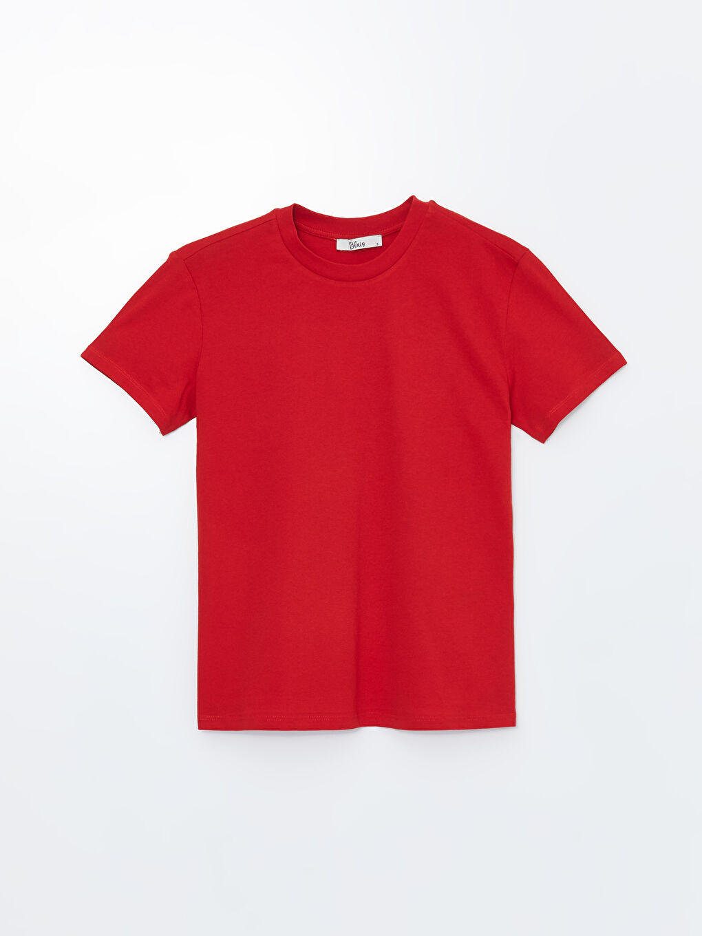 Karışık Bisiklet Yaka Düz Kısa Kollu Kadın Tişört 2'li-9