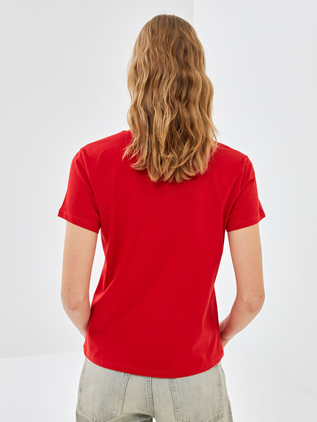 Karışık Bisiklet Yaka Düz Kısa Kollu Kadın Tişört 2'li-6