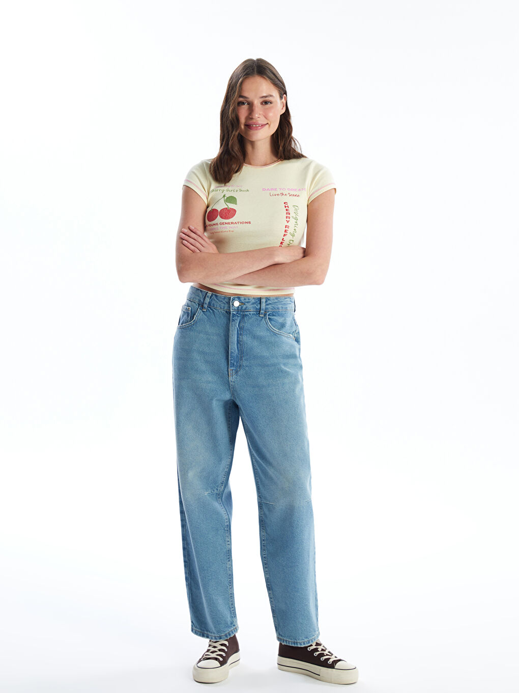 Balloon Fit Women's Jean Pants -S4LT80Z8-311