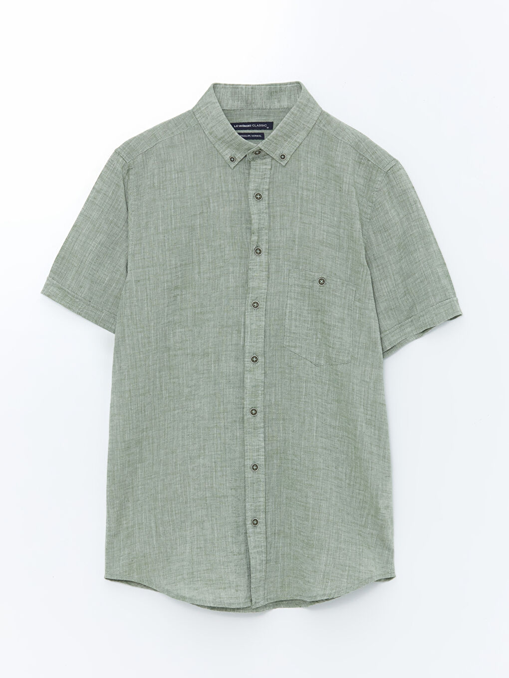 Мужская рубашка стандартного кроя из льняной смеси