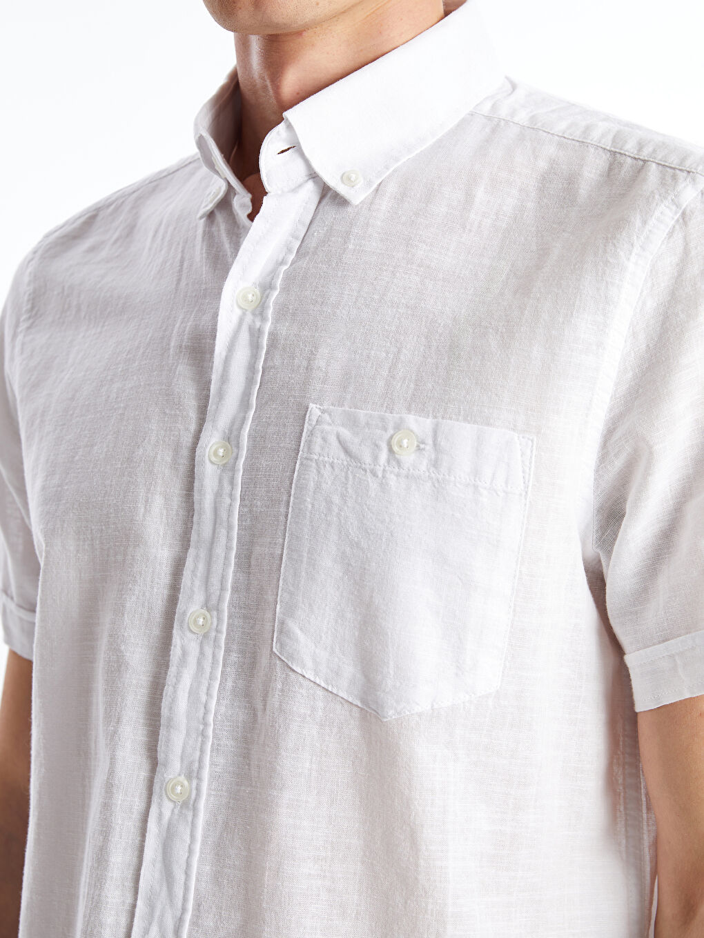 LCWAIKIKI Classic Regular Fit Keten Karışımlı Erkek Gömlek -S4LU17Z8-Q6K