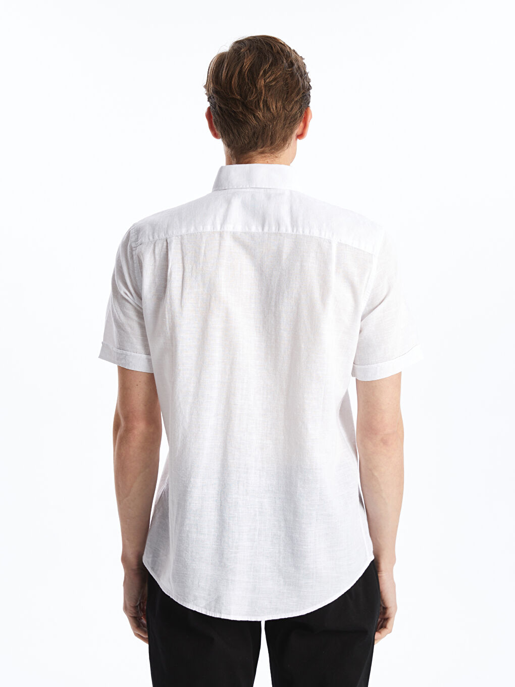 LCWAIKIKI Classic Regular Fit Keten Karışımlı Erkek Gömlek -S4LU17Z8-Q6K