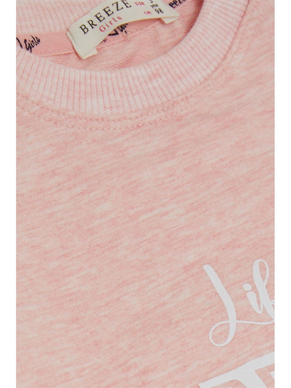 Pembe Bisiklet Yaka Baskılı Uzun Kollu Kız Bebek Elbise-2