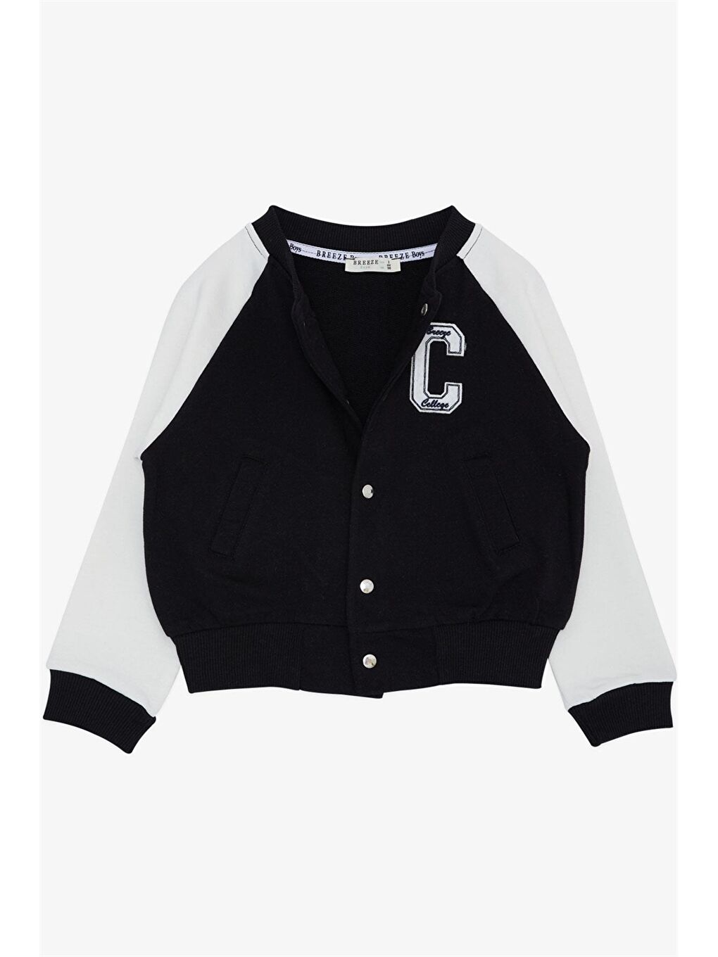 Siyah Baskılı Erkek Bebek Kolej Ceket