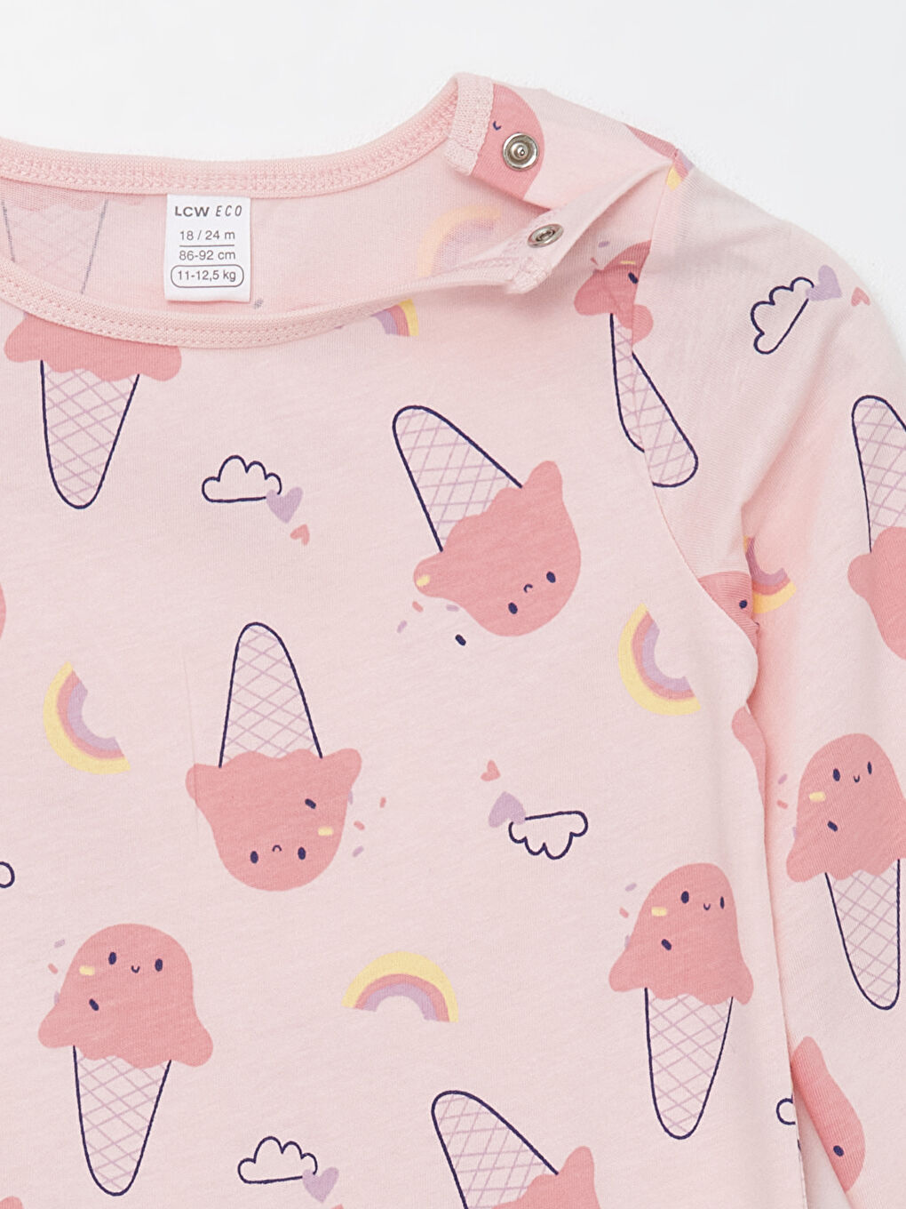 Crew Neck Printed Baby Girl Rompers -S4LU72Z1-LT4