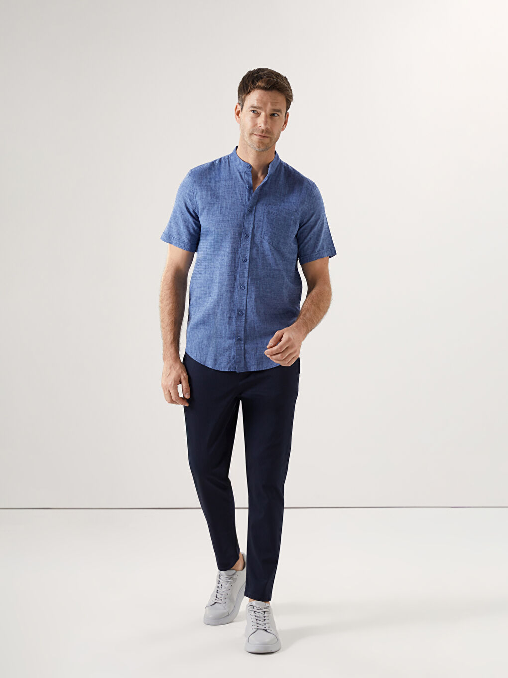 LCWAIKIKI Classic Regular Fit Short Sleeve Men's Shirt -S4LU74Z8-CS6