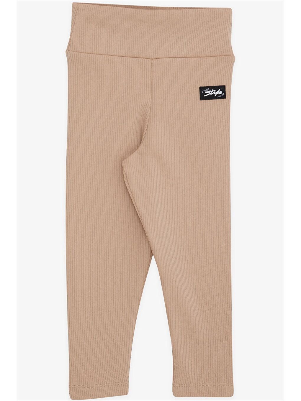 Bej Beli Lastikli Kız Bebek Tayt