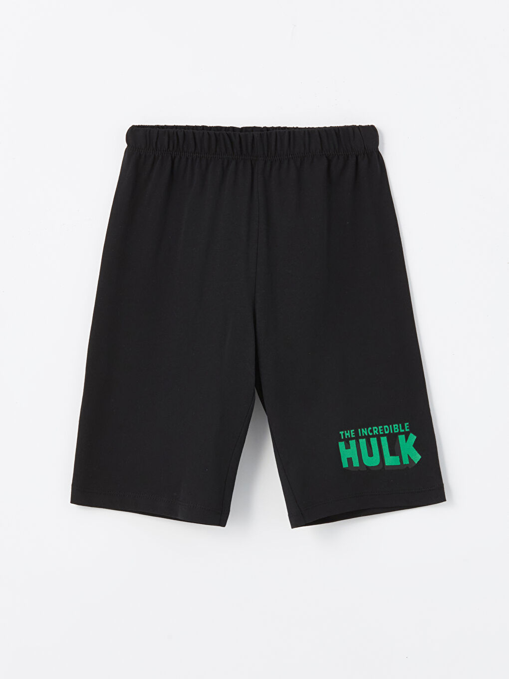 Siyah Beli Lastikli Hulk Baskılı Erkek Çocuk Pijama Şort