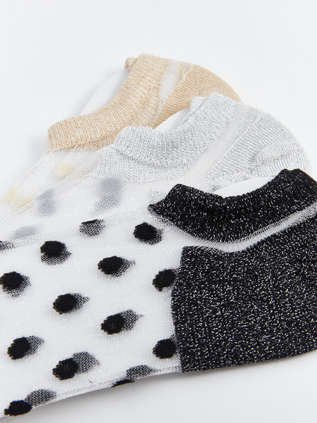 Sarı Desenli Kadın Patik Çorap 3'lü-2