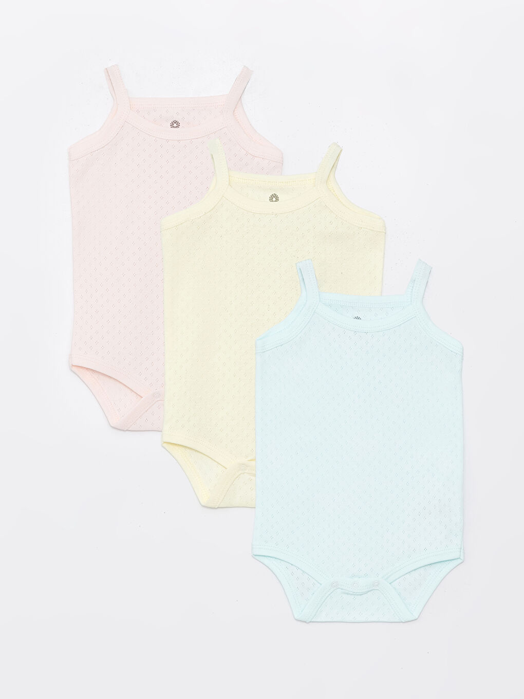 Karışık Bisiklet Yaka Kız Bebek Çıtçıtlı Bodysuit 3'lü