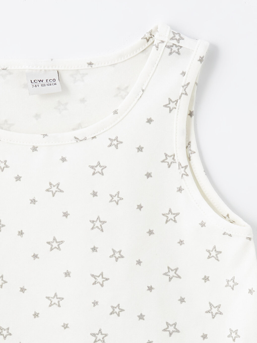 Crew Neck Printed Girls' Tank Top-2
