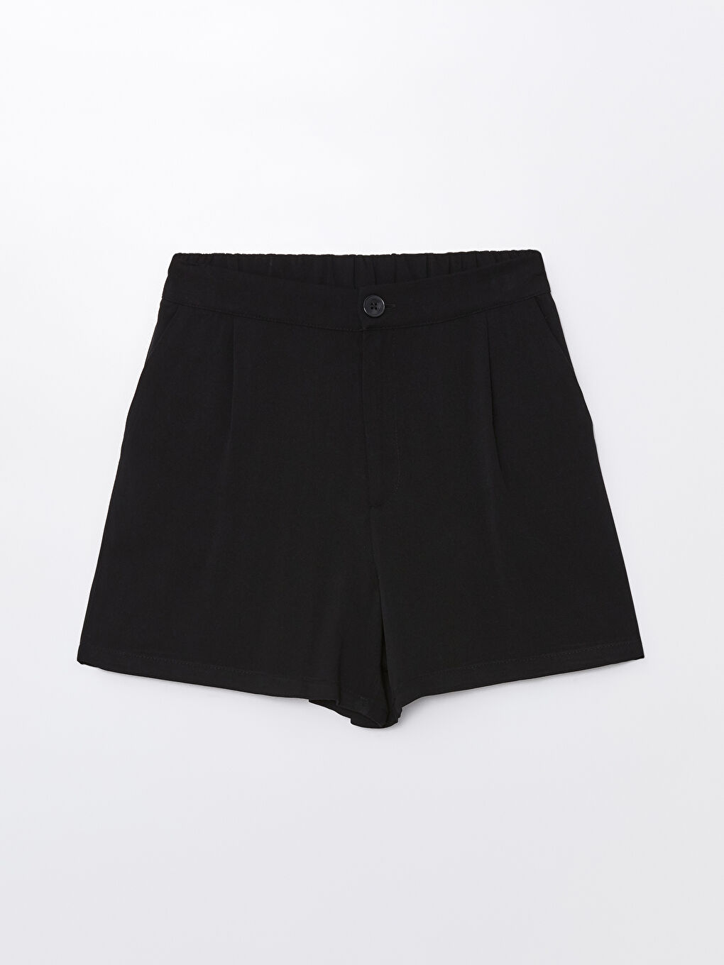 Women's Straight Linen Look Shorts With Elastic Waist -S4LV86Z8-CVL
