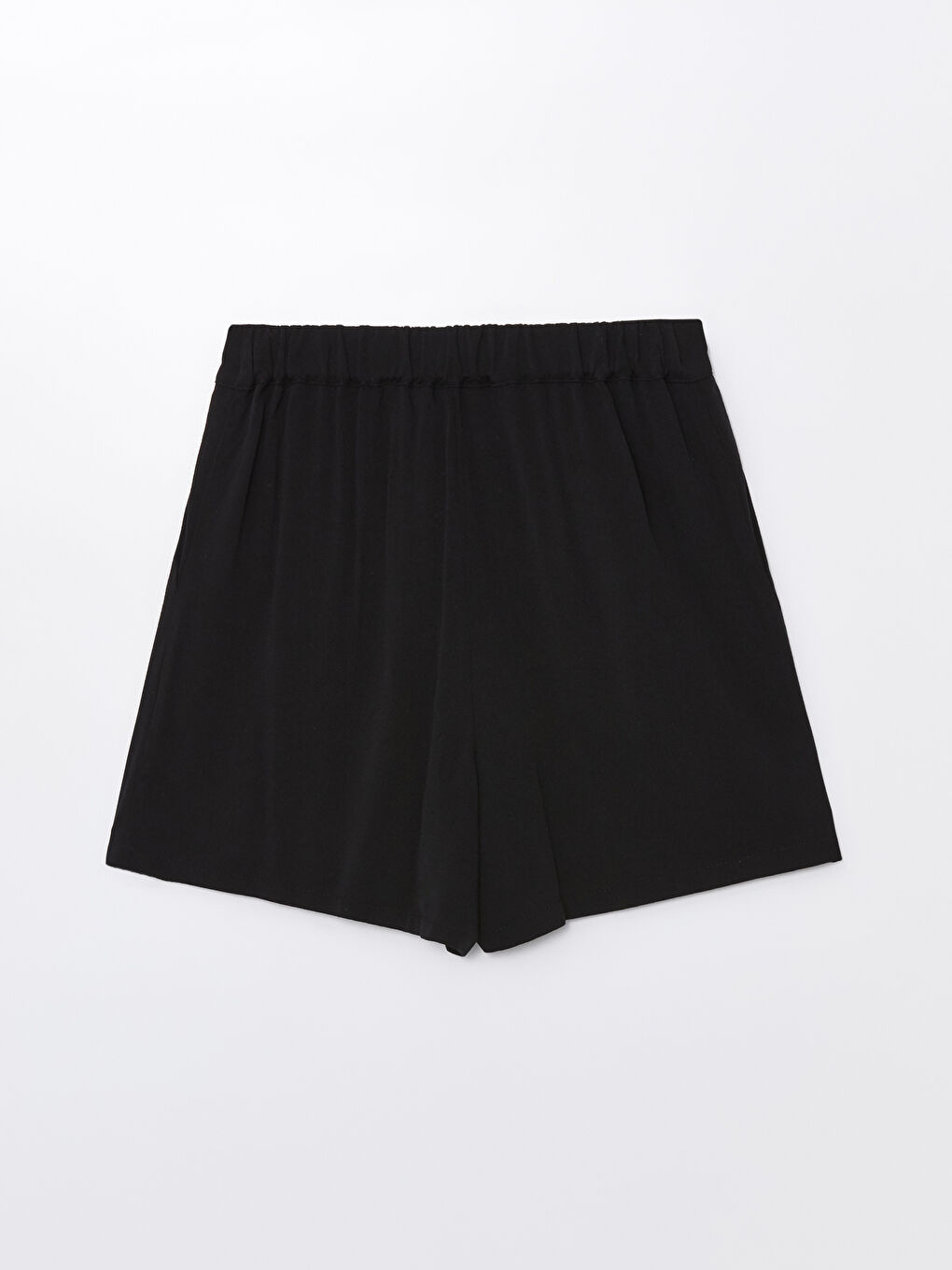 Women's Straight Linen Look Shorts With Elastic Waist -S4LV86Z8-CVL