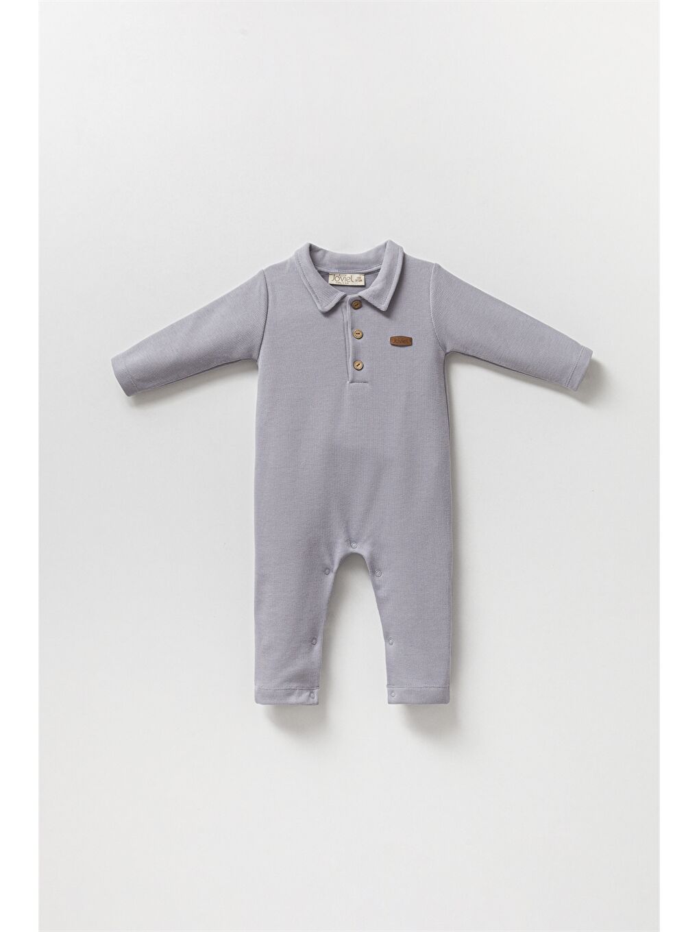 Gri Polo Yaka Erkek Bebek Tulum