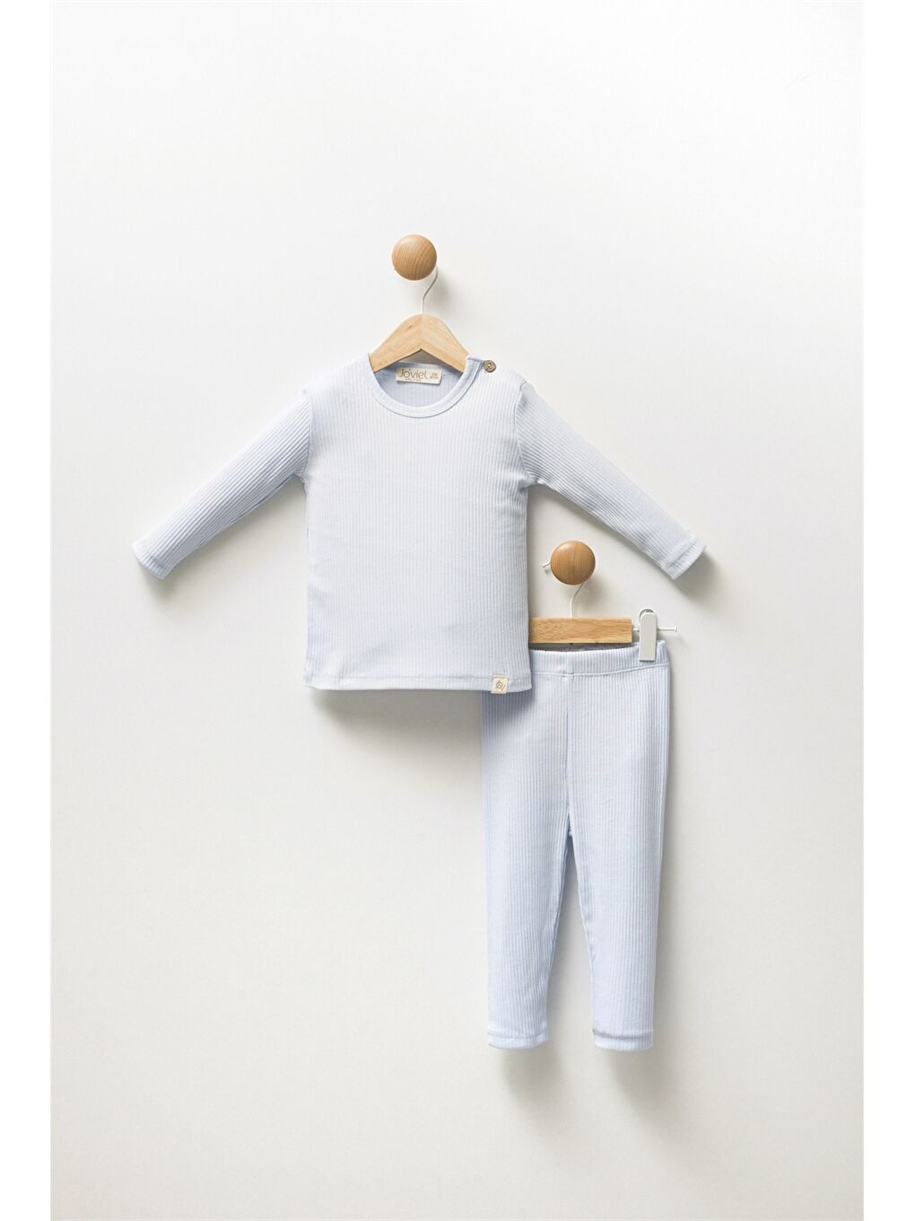 Mavi Bisiklet Yaka Erkek Bebek Sweatshirt ve Eşofman Alt 2'li