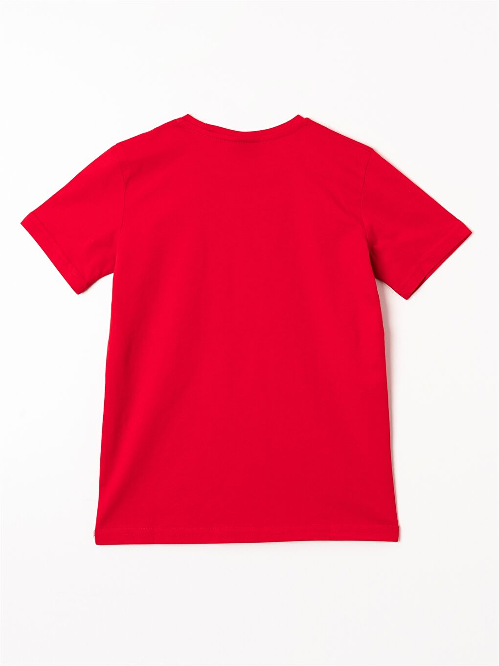Kırmızı Bisiklet Yaka Kısa Kollu Erkek Çocuk Tişört-1